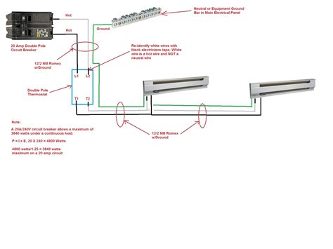 wiring two baseboard heaters